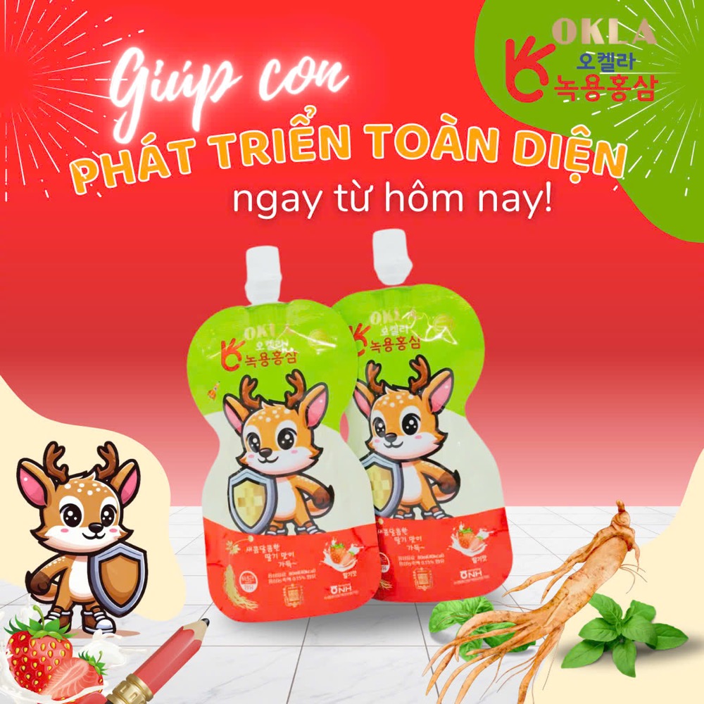 Nước Uống Hồng Sâm Nhung Hươu OKLA  – OKLA DEER ANTLERS RED