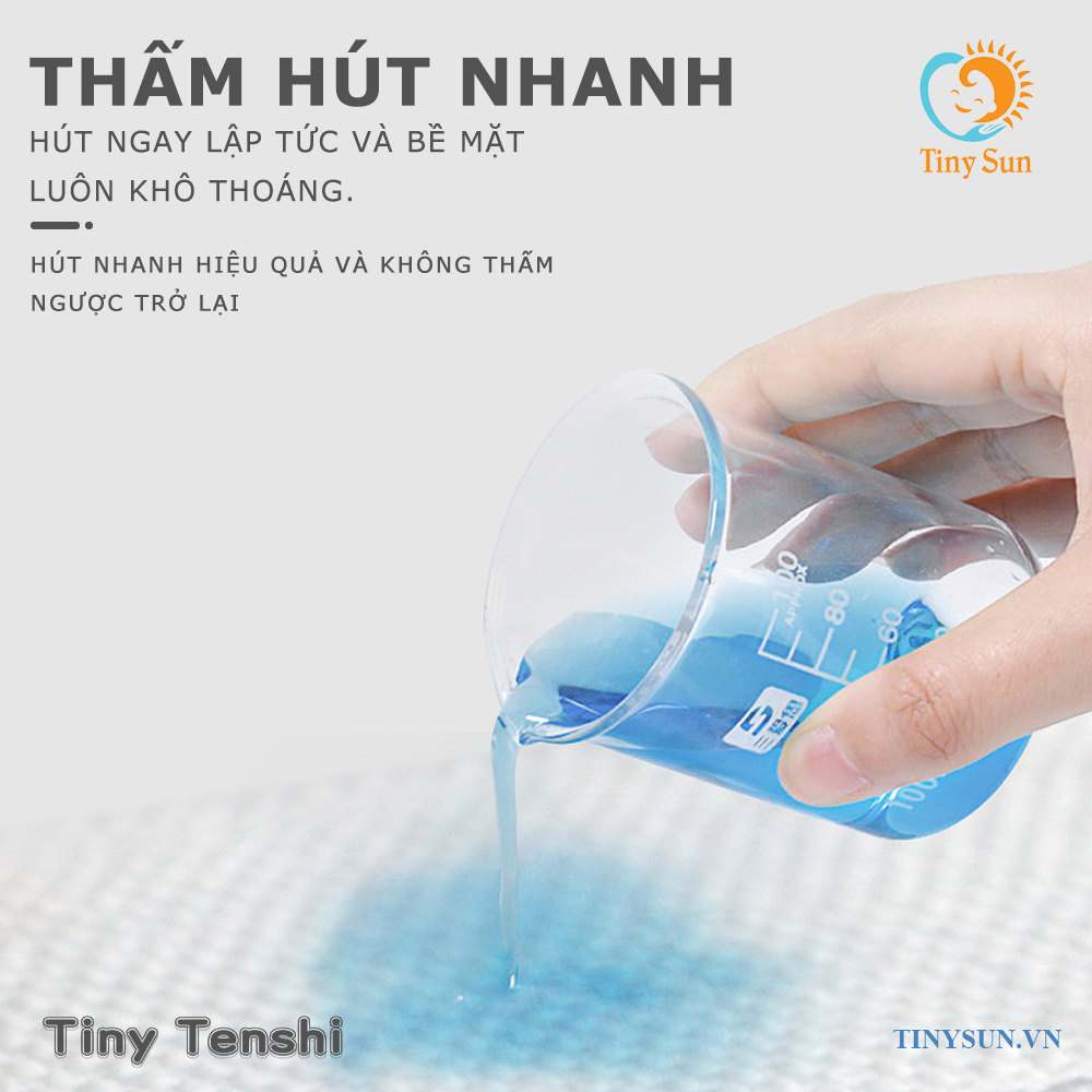 bỉm tiny tenshi sử dụng sap nhật thấm hút nhanh