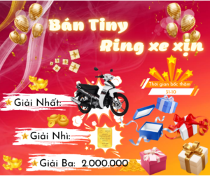 đại lý bán bỉm tiny pengin trúng thưởng xe máy