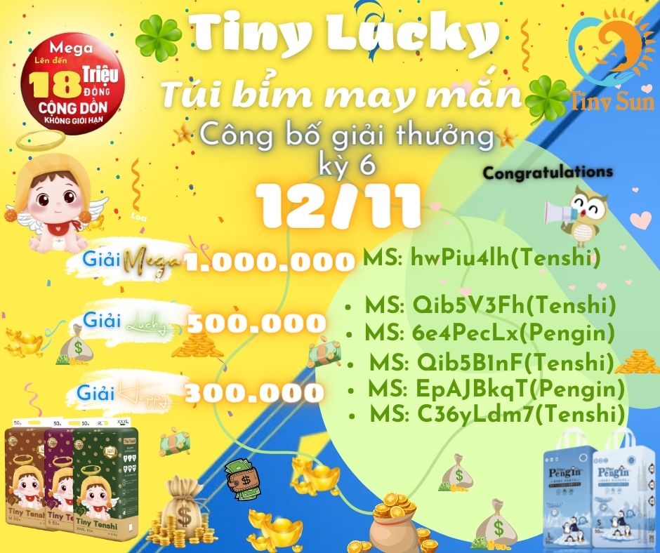 Công bố tiny lucky kỳ 6