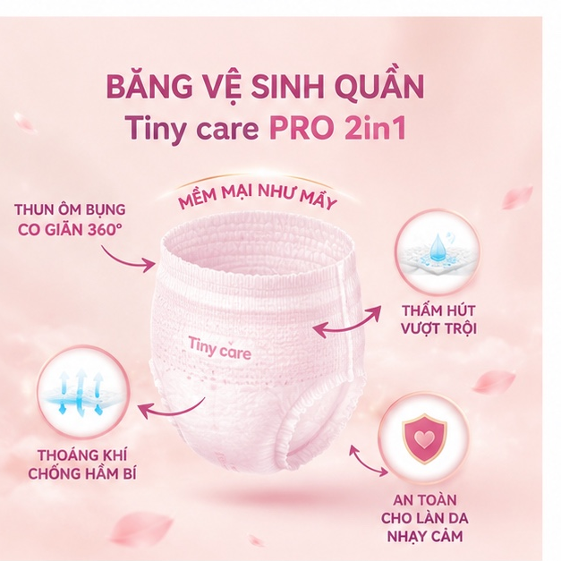 Băng vệ sinh dạng quần TinyCare Pro - Ảnh 5