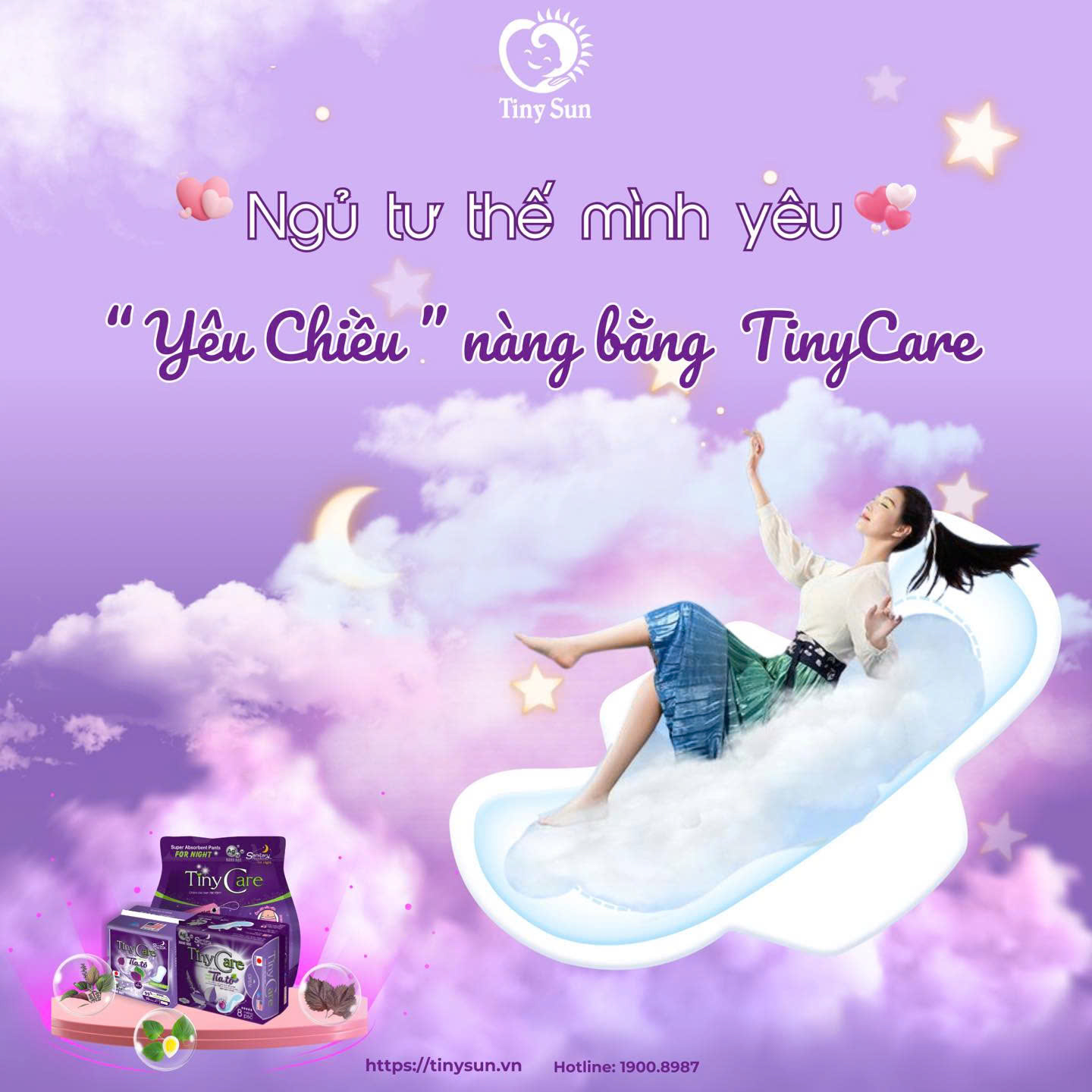 Băng Vệ Sinh TinyCare Tinh Chất Tía Tô - TinySun - Ảnh 3