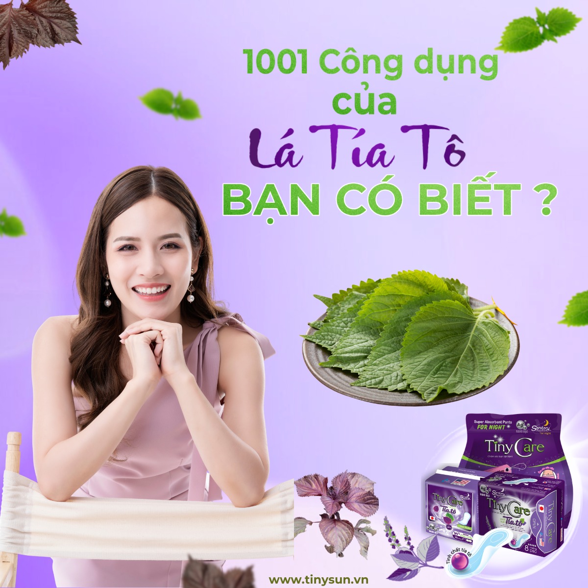 Băng Vệ Sinh TinyCare Tinh Chất Tía Tô - TinySun - Ảnh 9