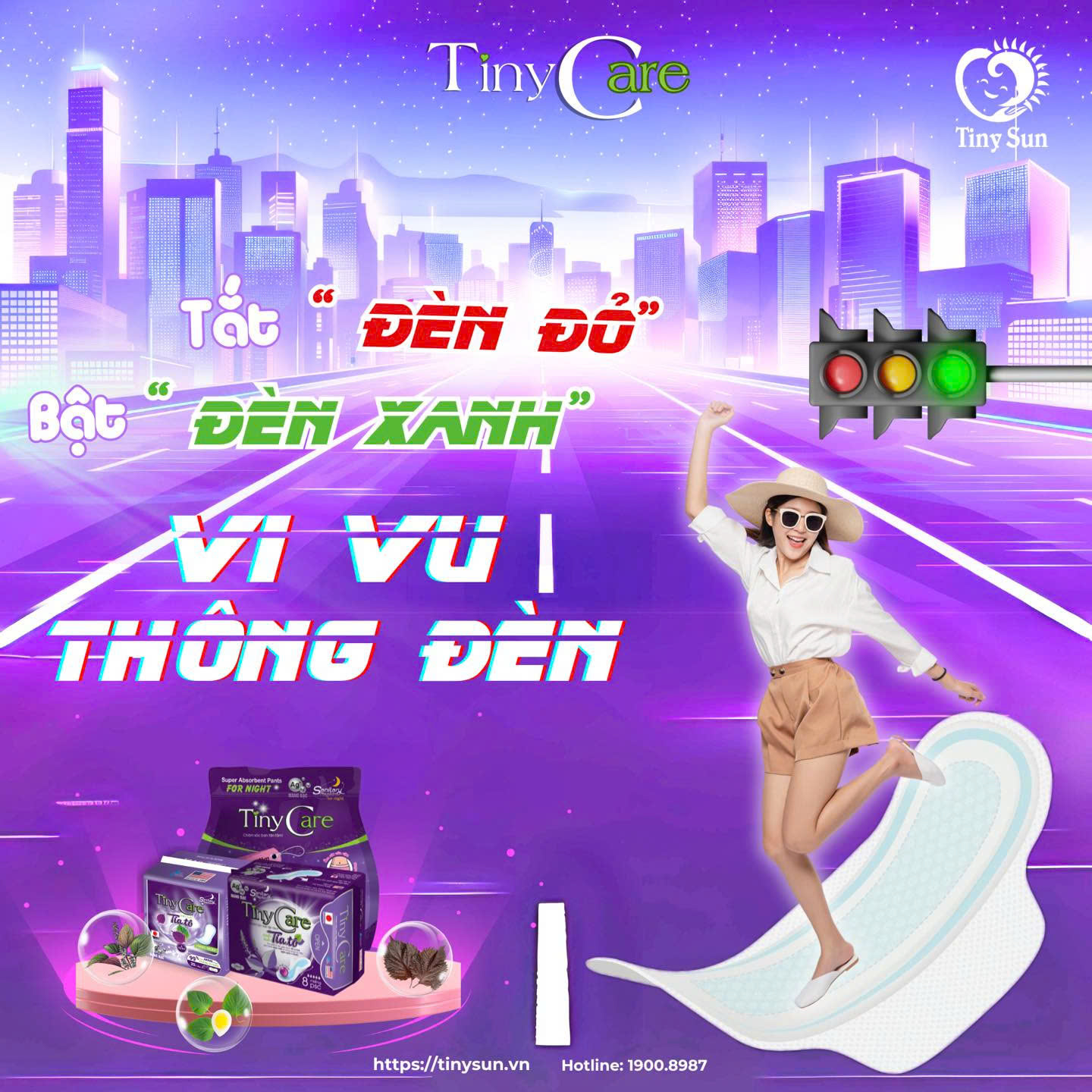 Băng Vệ Sinh TinyCare Tinh Chất Tía Tô - TinySun