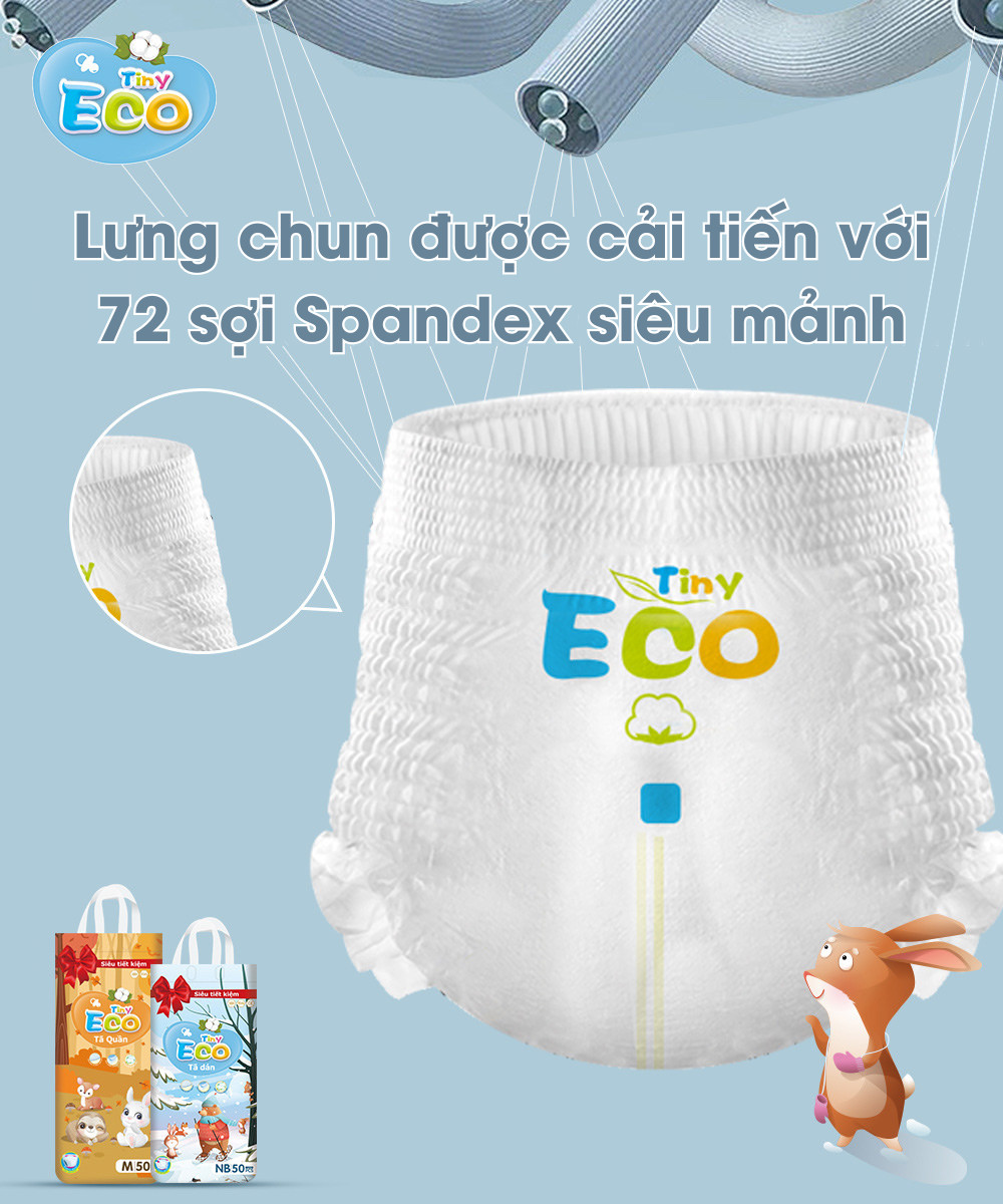Bỉm Tiny Eco - Đai chun chống lằn - Ảnh 2