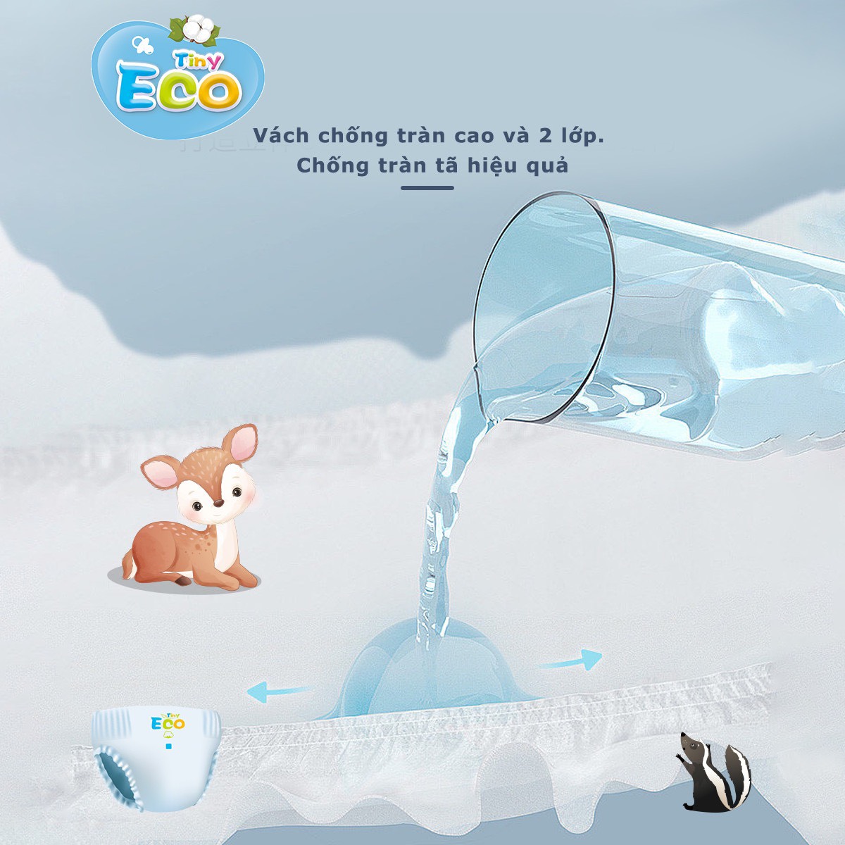 Bỉm Tiny Eco - Đai chun chống lằn - Ảnh 3