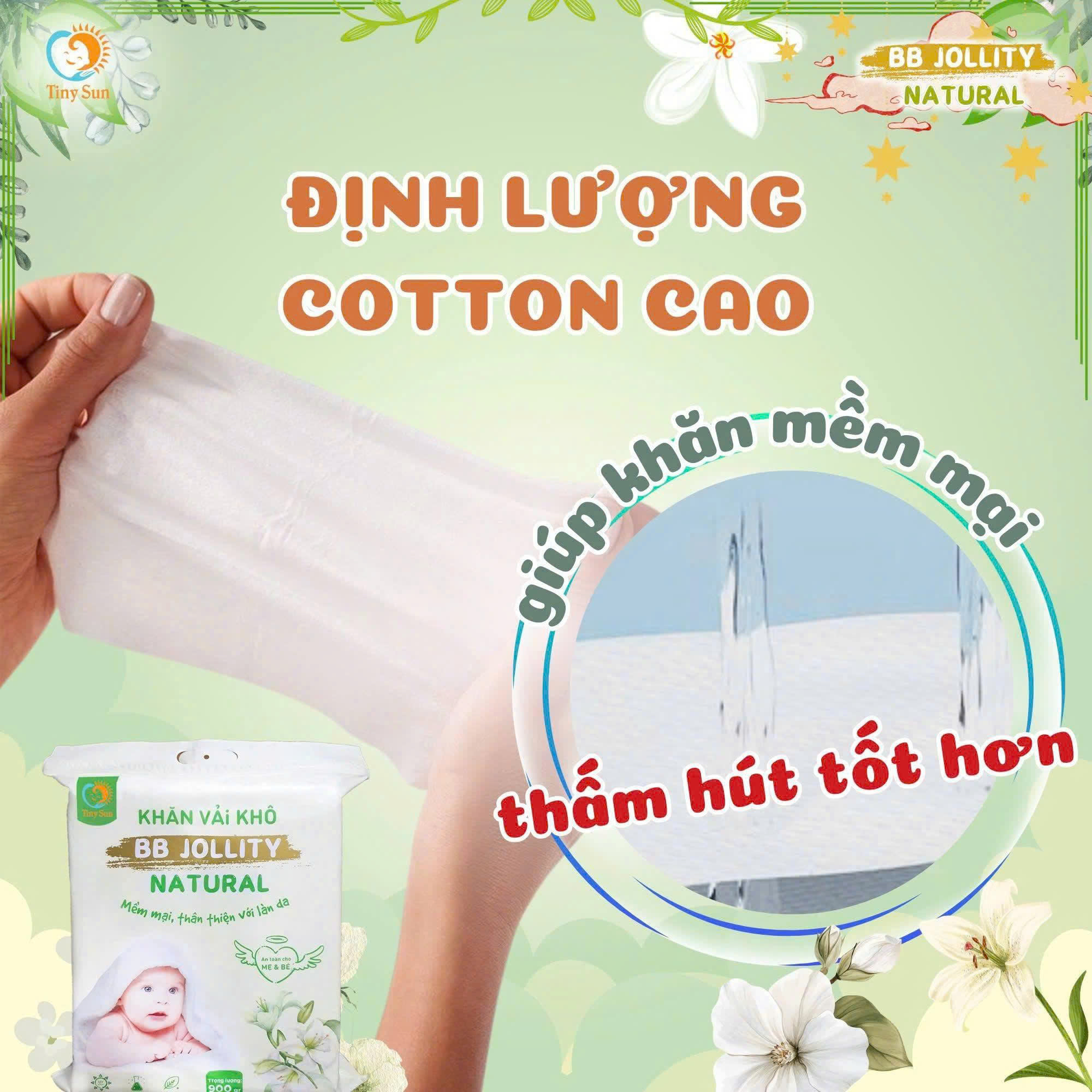 Khăn Khô Đa Năng BB Jollity Natural - Ảnh 4