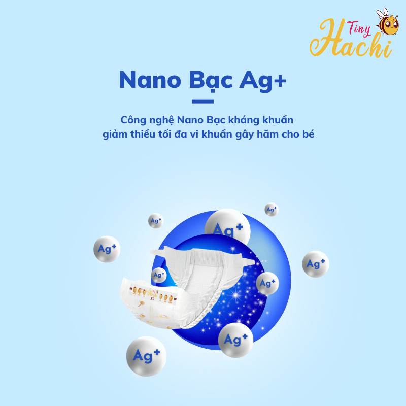 công nghệ nano kháng khuẩn trên bỉm tiny hachi