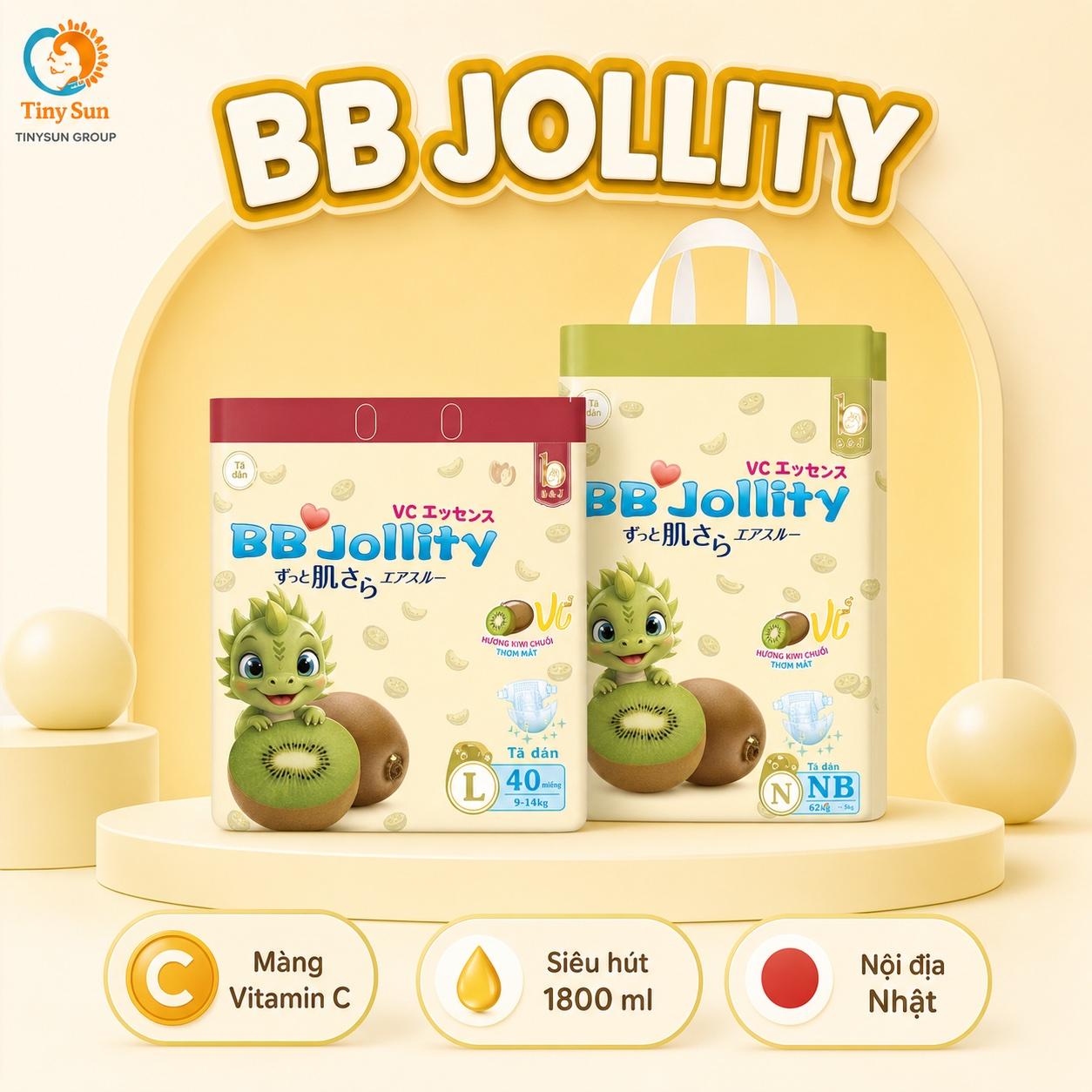 Bỉm BB Jollity Cao cấp - Vitamin C