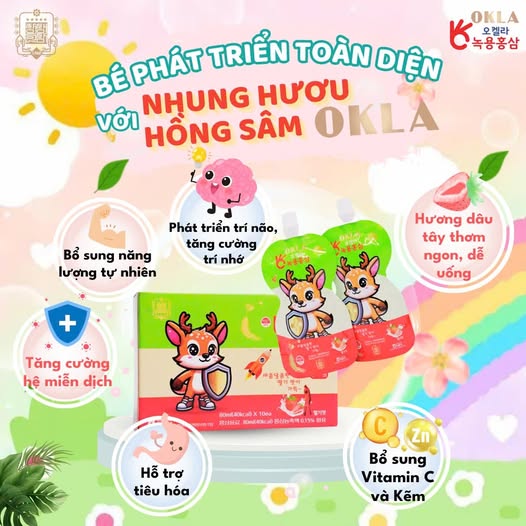 Nước Uống Hồng Sâm Nhung Hươu OKLA - Made in Korea - Ảnh 4
